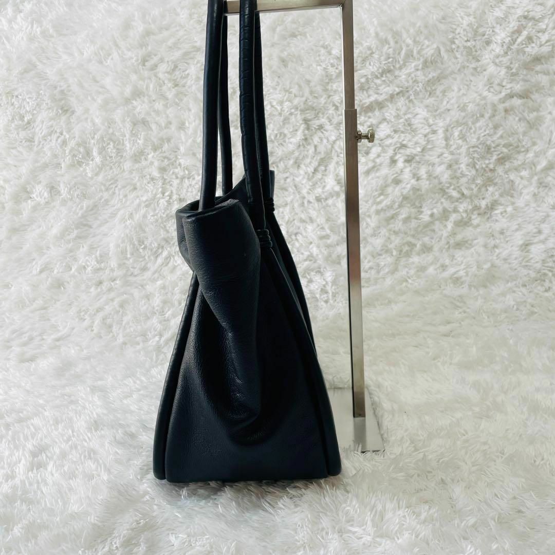 Kitamura(キタムラ)のキタムラ　トートバッグ　ハンドバッグ　ロゴ　オールレザー　ブラック レディースのバッグ(ハンドバッグ)の商品写真