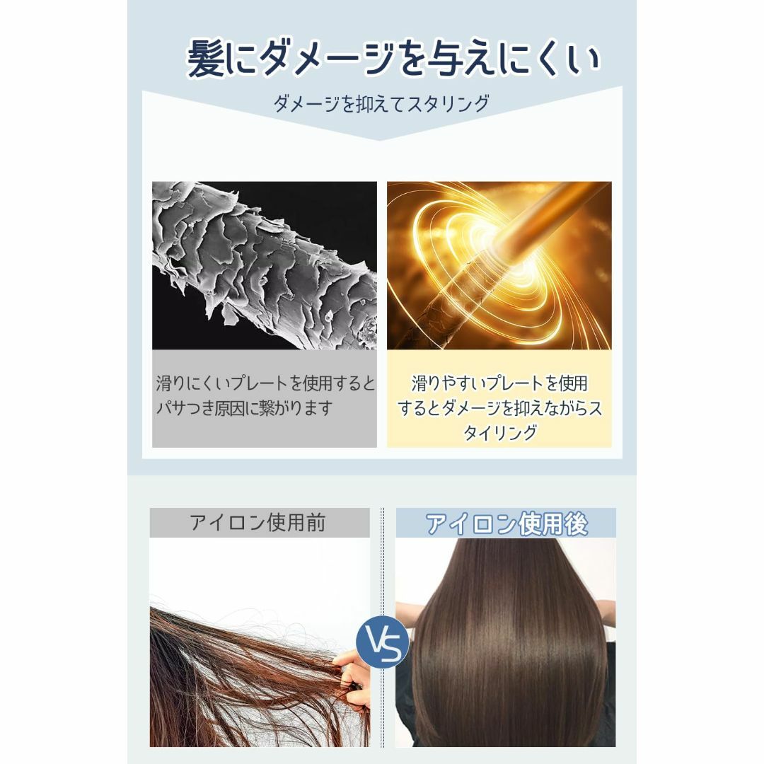 【色: ホワイト】【2024新登場】ヘアアイロン ストレート 2way 24mm コスメ/美容のヘアケア/スタイリング(その他)の商品写真