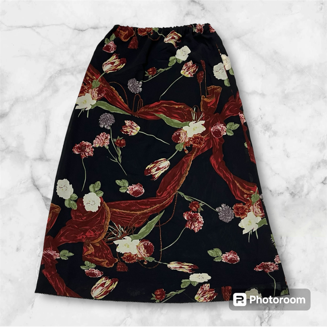KANEKO ISAO(カネコイサオ)のKANEKO ISAO カネコイサオ　花柄　スカート レディースのスカート(ロングスカート)の商品写真