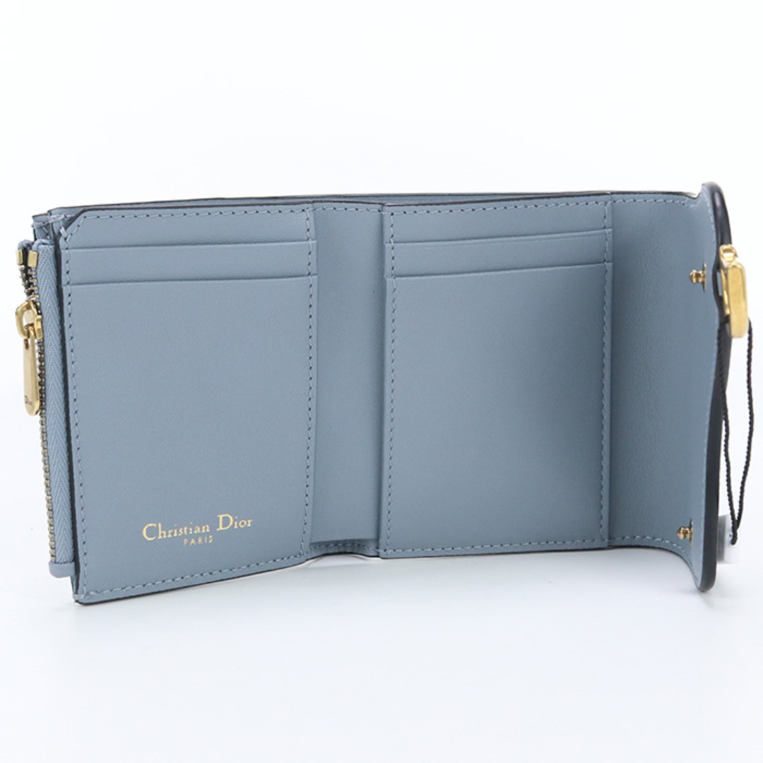 Christian Dior(クリスチャンディオール)のクリスチャンディオール  ロータスウォレット サドル S5652CCEH M81B 三折財布小銭入付き レディースのファッション小物(財布)の商品写真