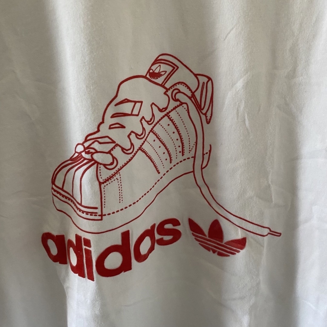 adidas(アディダス)の00sadidasアディダススタンスミス半袖リンガーtシャツメンズホワイト白赤L メンズのトップス(Tシャツ/カットソー(半袖/袖なし))の商品写真