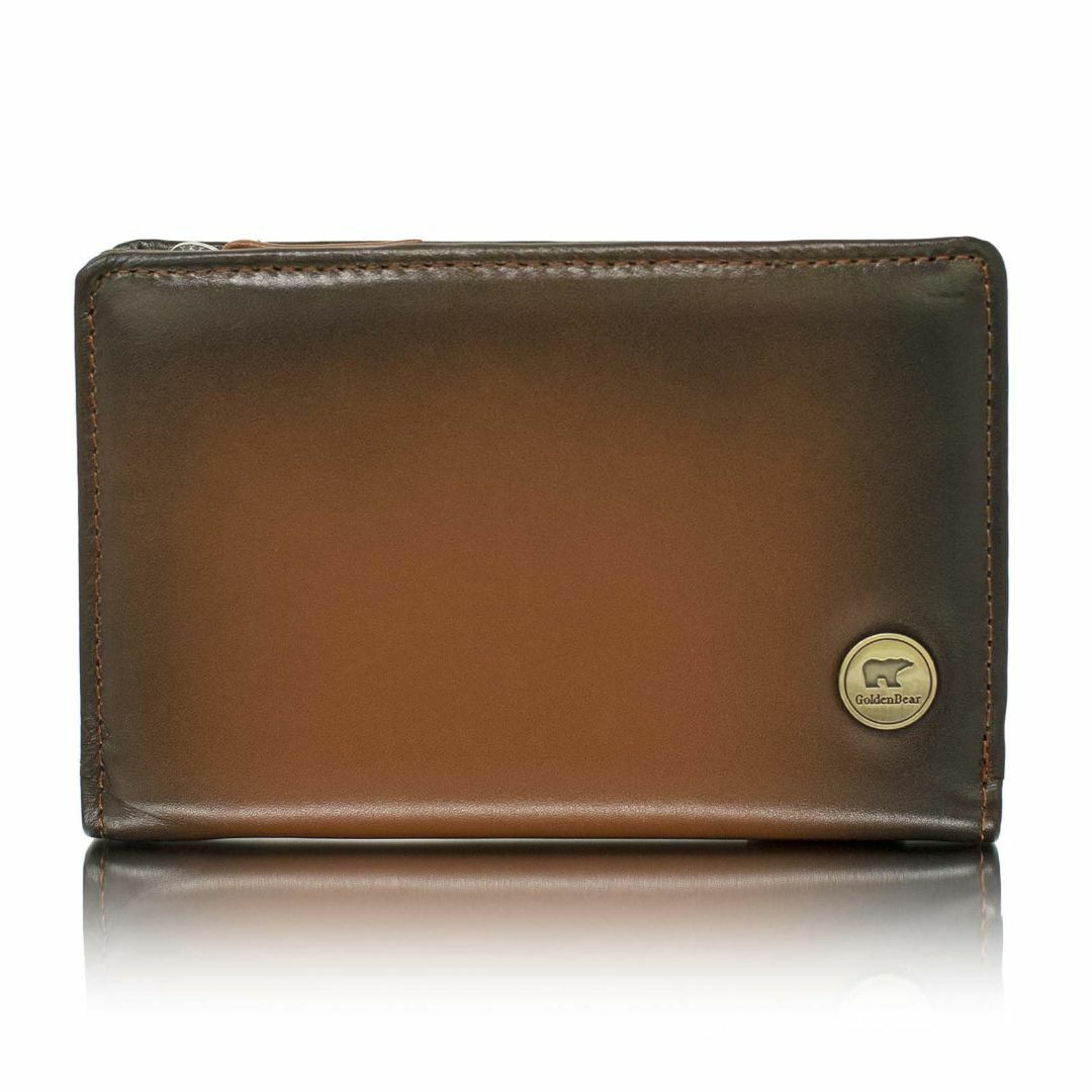 色: ブラウン[ゴールデンベア] 二つ折り財布 メンズのバッグ(その他)の商品写真