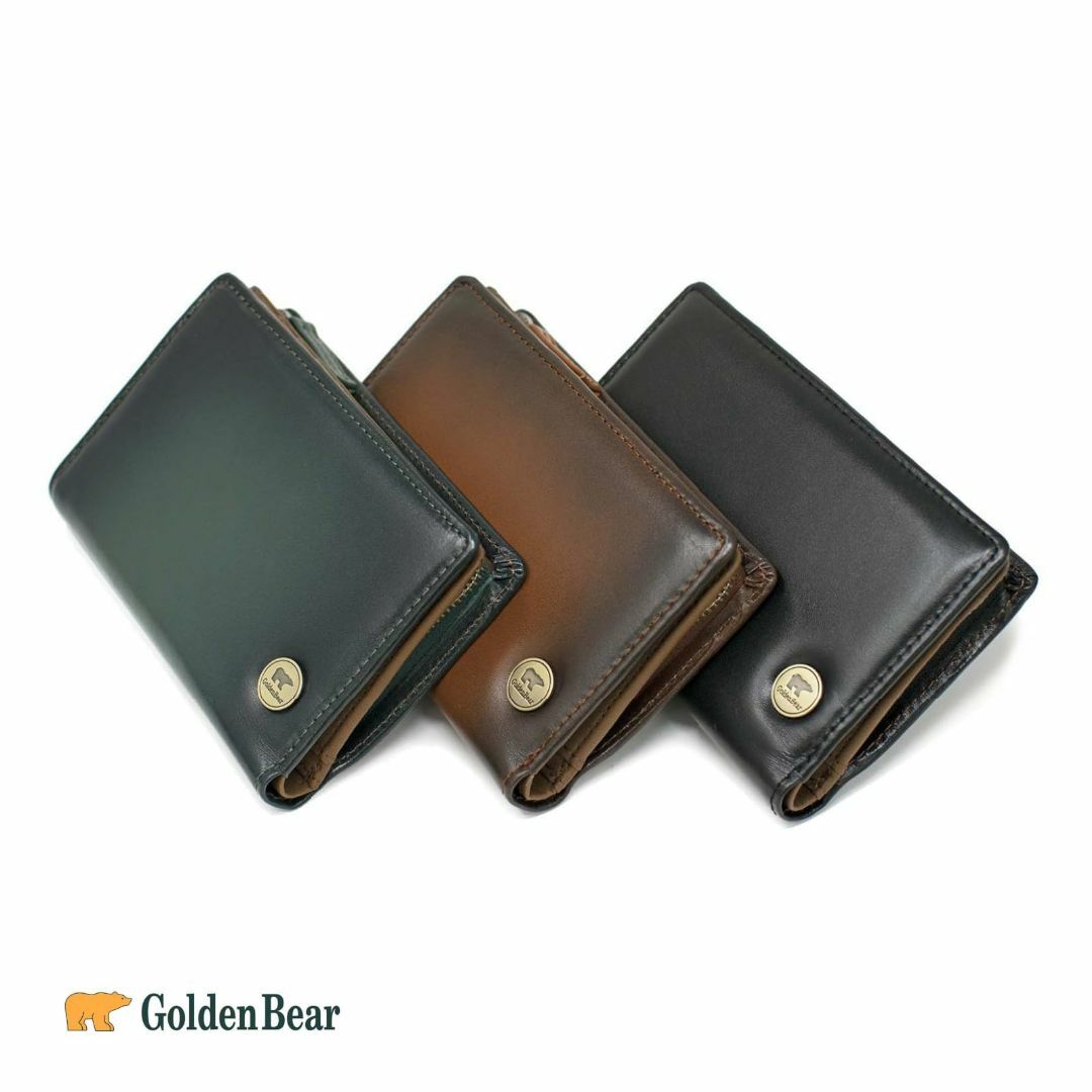 色: ブラウン[ゴールデンベア] 二つ折り財布 メンズのバッグ(その他)の商品写真
