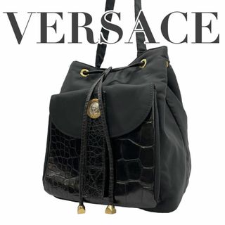 ジャンニヴェルサーチ(Gianni Versace)の美品 ジャンニヴェルサーチ　S11　メデゥーサ　クロコ型押し　ショルダーバッグ(ショルダーバッグ)