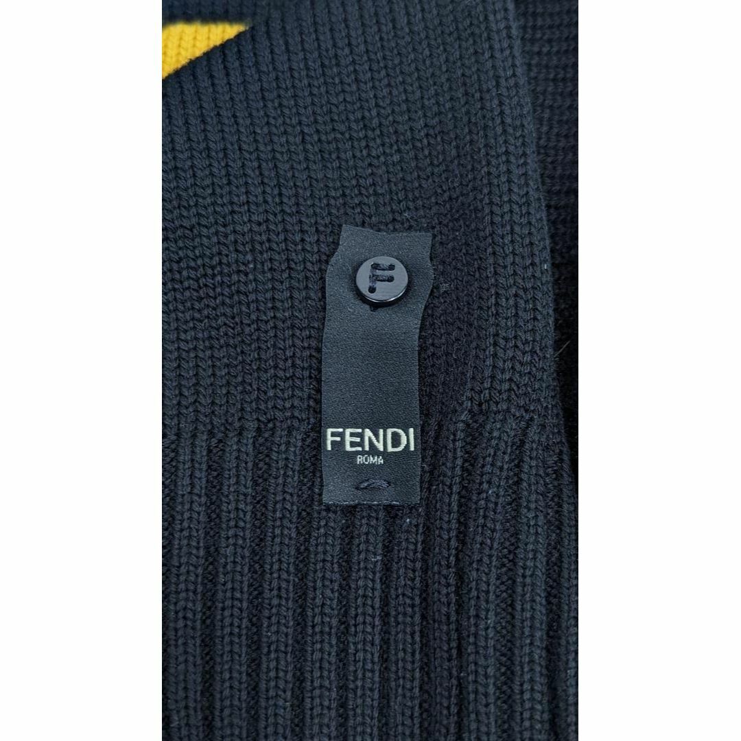 FENDI(フェンディ)の20AW フェンディ ズッカ柄 ビッグロゴ ニット セーター プルオーバー メンズのトップス(ニット/セーター)の商品写真