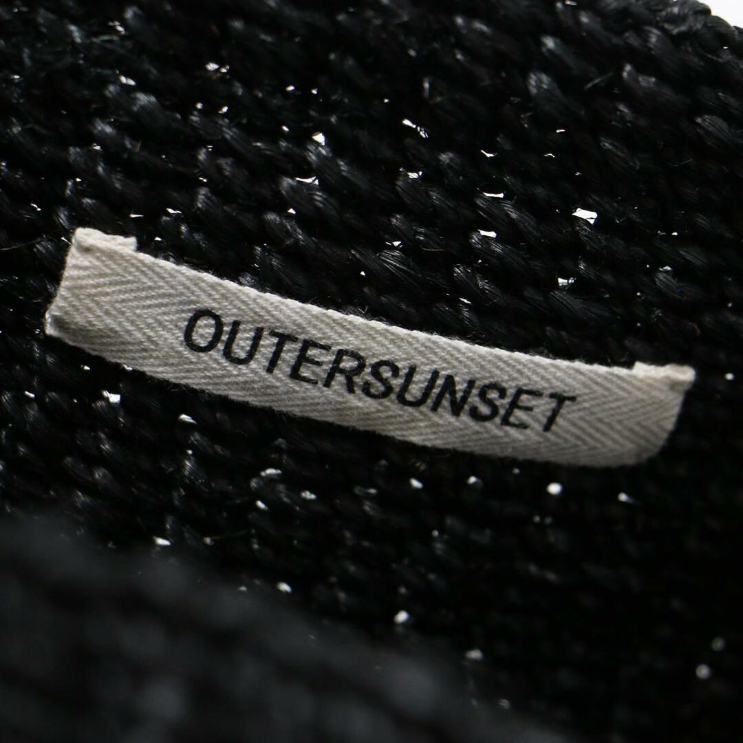 OUTERSUNSET アウターサンセット バッグ カゴ バスケット トート レザーハンドル abaca basket bag 21春夏 ブラック 黒 【レディース】【中古】【美品】【RL005】 レディースのバッグ(かごバッグ/ストローバッグ)の商品写真