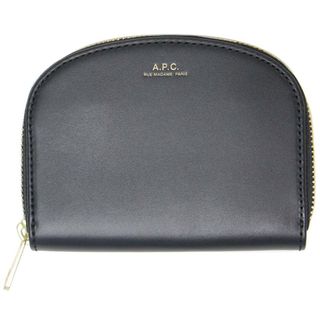 アーペーセー(A.P.C)のA.P.C. アーペーセー 財布 ウォレット ブラック 黒 コンパクト ラウンドジップ レザー Demi-Lune 【レディース】【中古】【美品】【RL010】(財布)