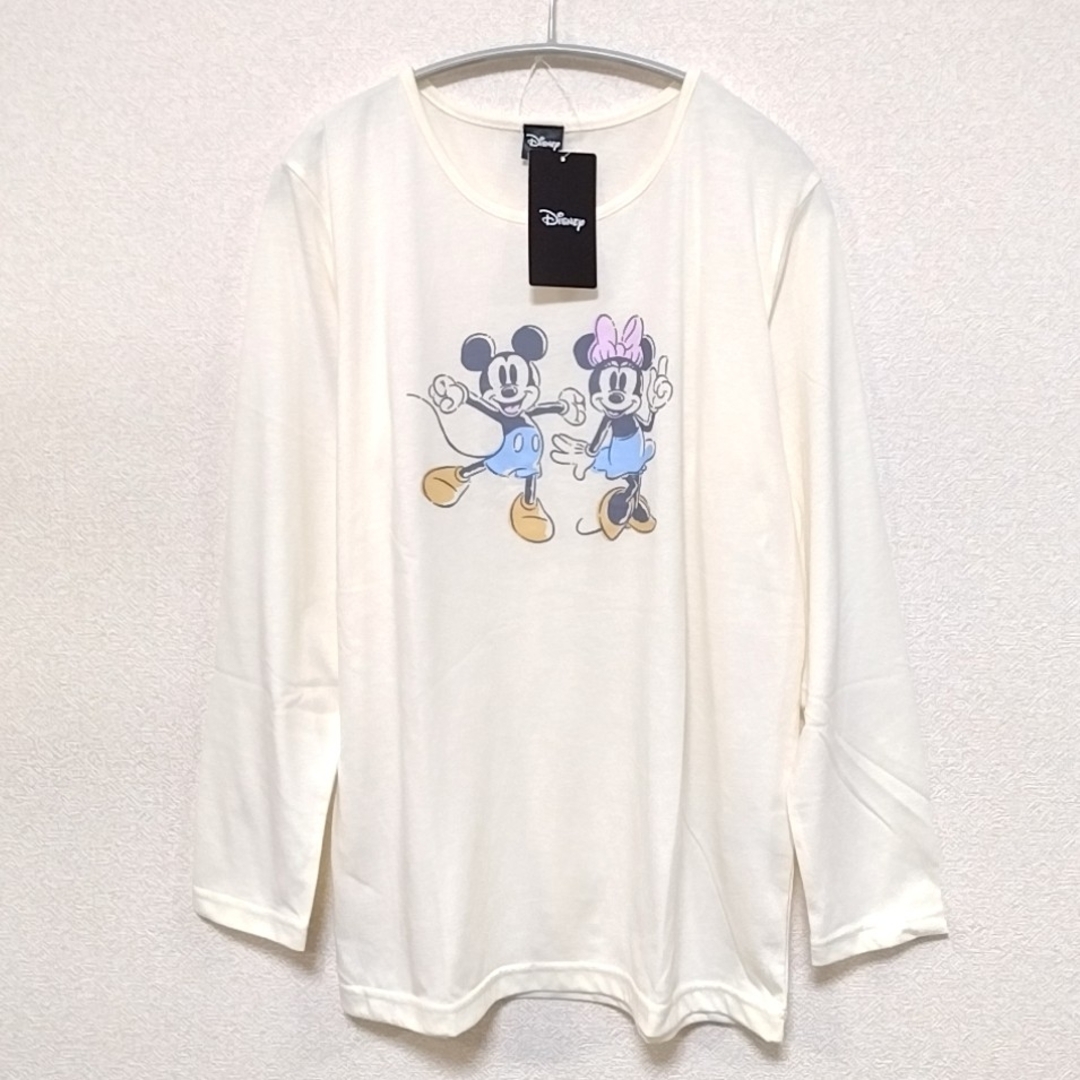 Disney(ディズニー)の【新品】ディズニー ミッキー&ミニー 長袖 Tシャツ L トップス エンタメ/ホビーのおもちゃ/ぬいぐるみ(キャラクターグッズ)の商品写真