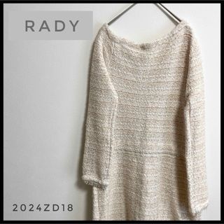 レディー(Rady)のRady レディー　長袖　ミニワンピース　ピンク　ワンショルダー　リボン(ミニワンピース)