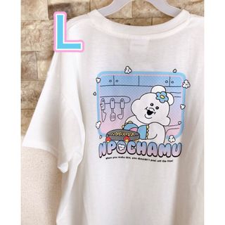 おぱんちゅうさぎ　んぽちゃむ　バックプリント　半袖　tシャツ 洋服　レディース　(Tシャツ(半袖/袖なし))