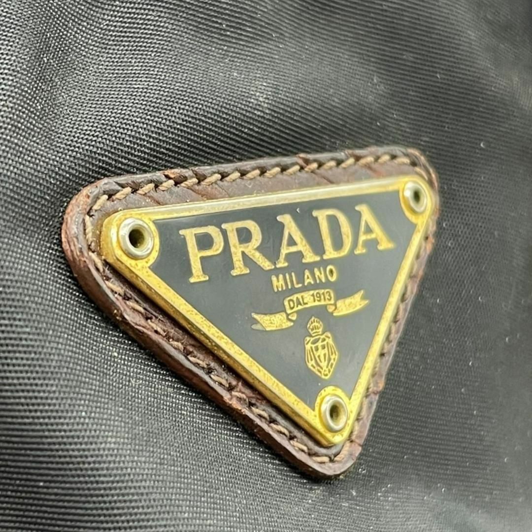 PRADA(プラダ)のPRADA プラダ　D5　ナイロン　クロコ型押し　レザー　ハンドバッグ　三角ロゴ レディースのバッグ(ハンドバッグ)の商品写真