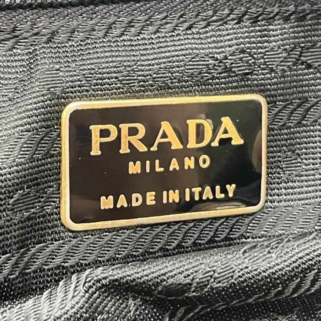 PRADA(プラダ)のPRADA プラダ　D5　ナイロン　クロコ型押し　レザー　ハンドバッグ　三角ロゴ レディースのバッグ(ハンドバッグ)の商品写真