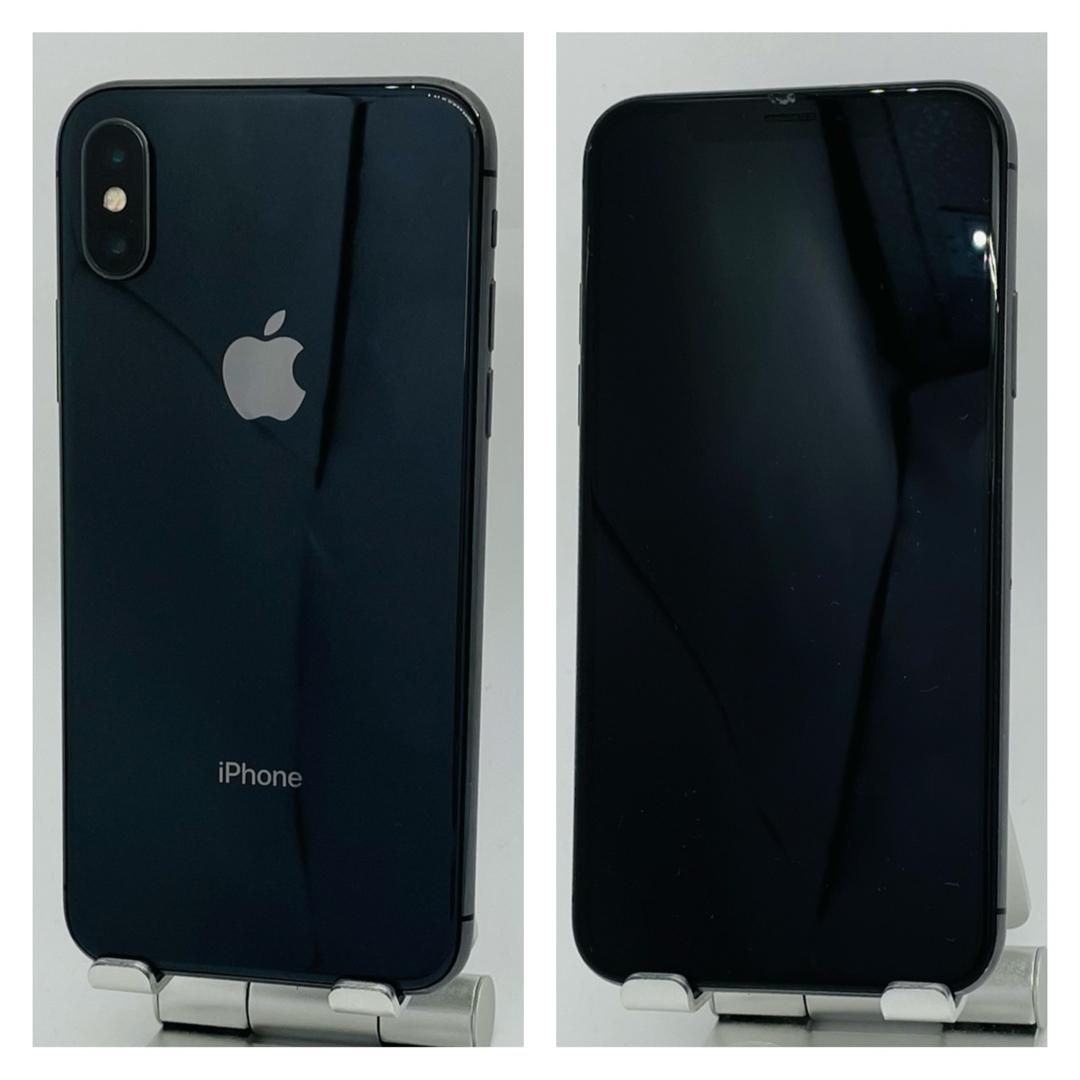 Apple(アップル)の100% iPhone X Space Gray 64 GB SIMフリー スマホ/家電/カメラのスマートフォン/携帯電話(スマートフォン本体)の商品写真