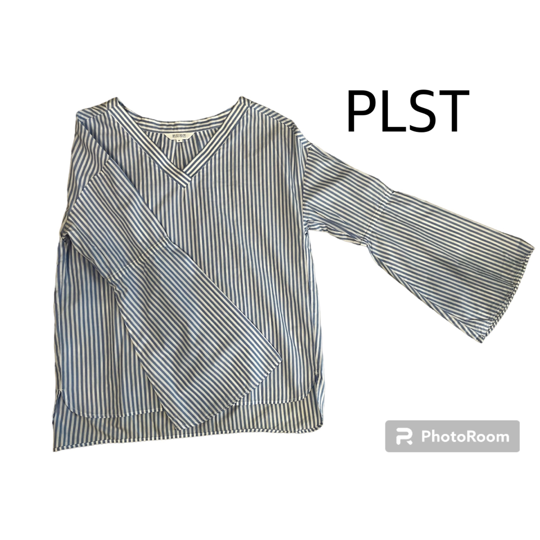 PLST(プラステ)のPLST プラステ ストライプ シャツ ブラウス 滝沢眞規子さん着用 M レディースのトップス(シャツ/ブラウス(長袖/七分))の商品写真