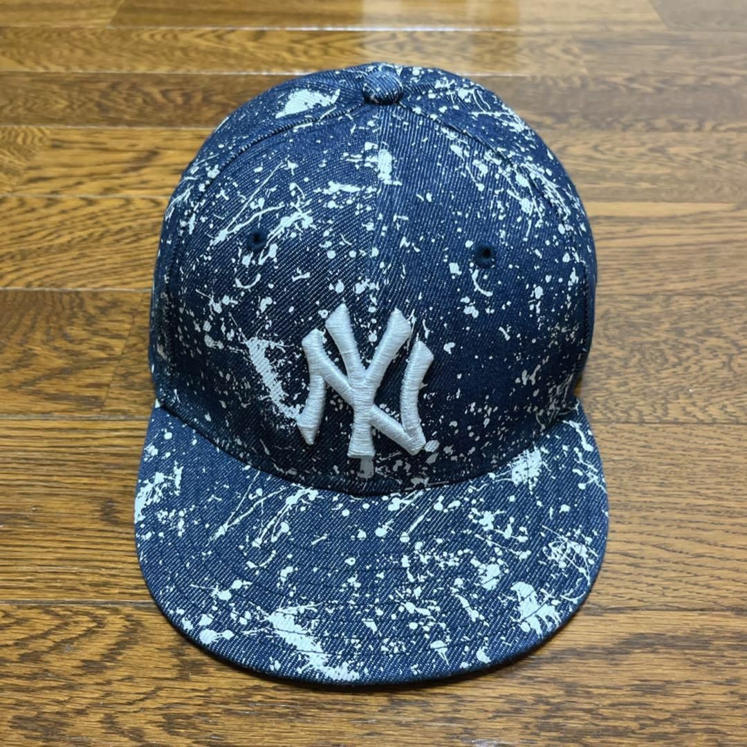 NEW ERA ベースボールキャップ 9FIFTY ヤンキース デニム ペイント キッズ/ベビー/マタニティのこども用ファッション小物(帽子)の商品写真