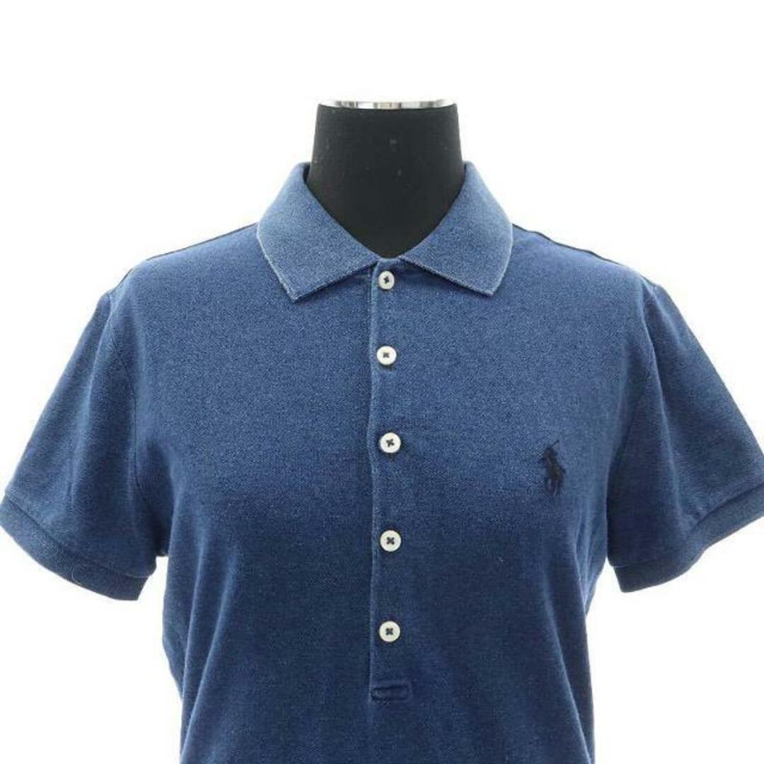 POLO RALPH LAUREN(ポロラルフローレン)のポロ ラルフローレン ポロシャツ 半袖 スリムフィット S 青 ブルー レディースのトップス(ポロシャツ)の商品写真