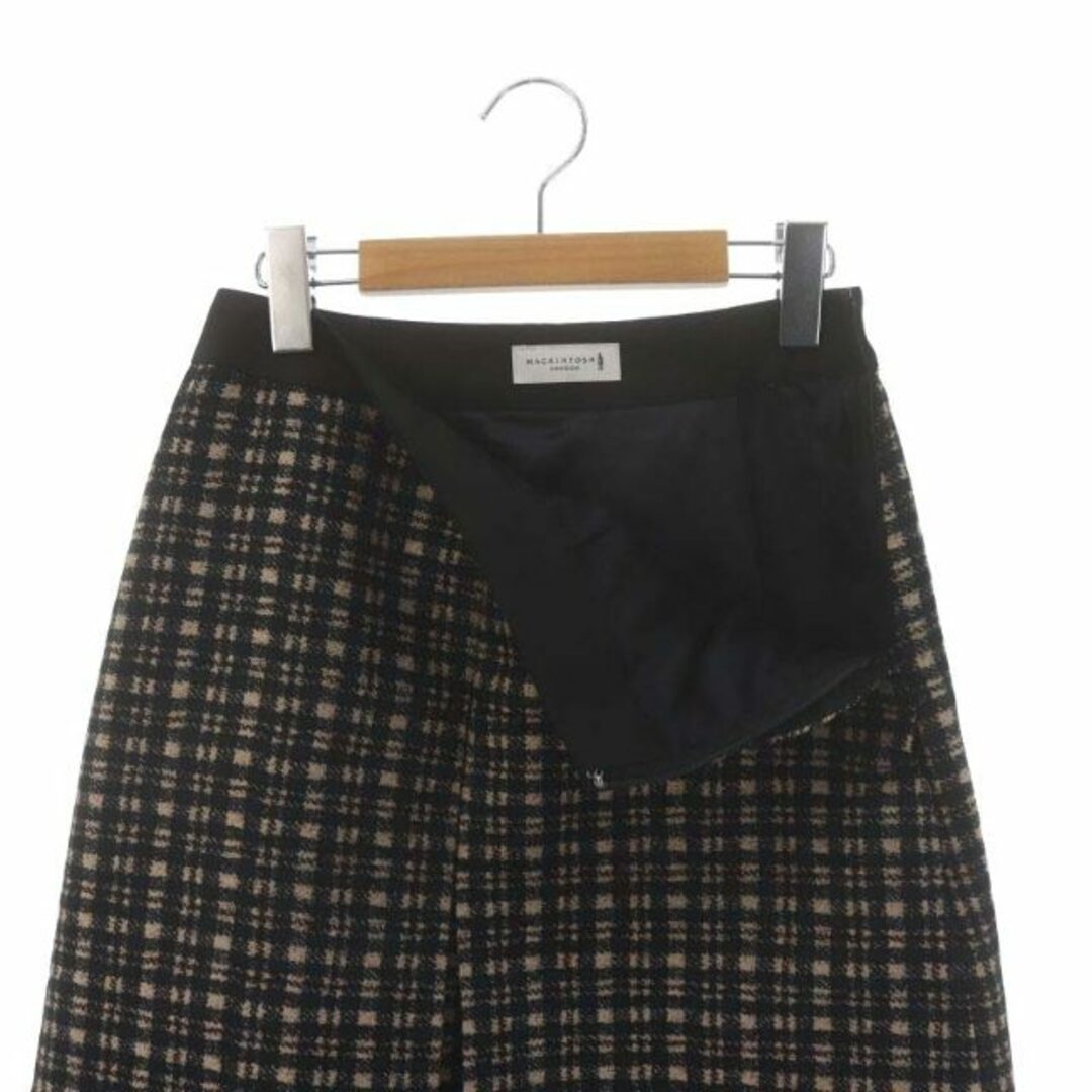 MACKINTOSH(マッキントッシュ)のマッキントッシュ LIMONTA ツイード チェック スカート 36 S 茶 黒 レディースのスカート(ロングスカート)の商品写真