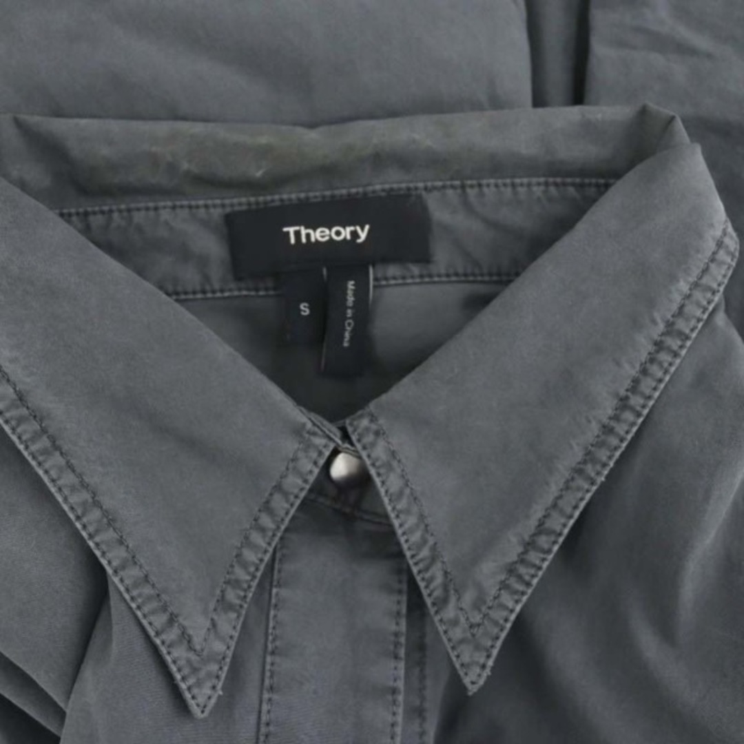 theory(セオリー)のセオリー theory UTILITY SS シャツ 半袖 S グレー ■OS レディースのトップス(シャツ/ブラウス(半袖/袖なし))の商品写真