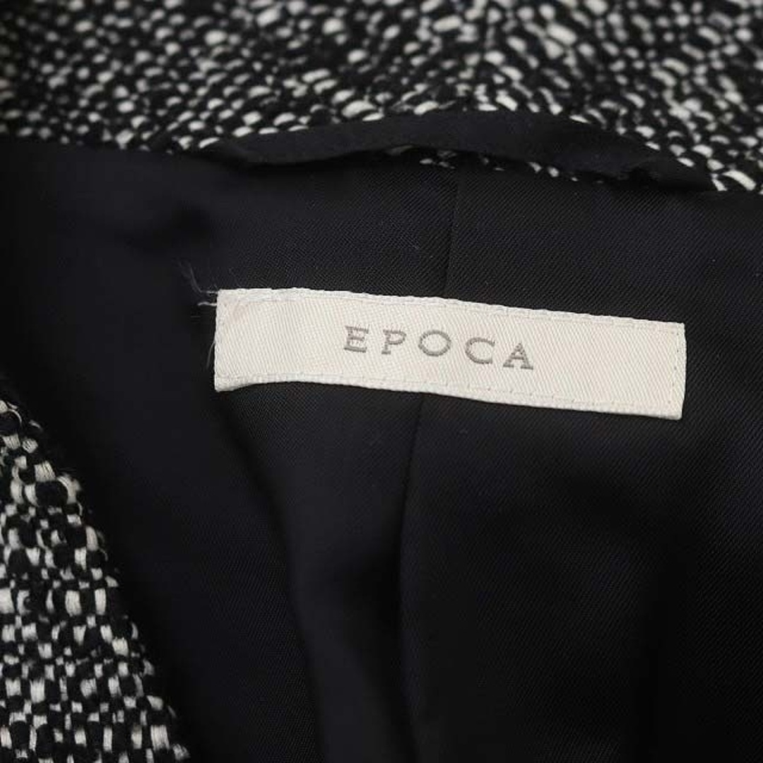 EPOCA(エポカ)のエポカ ツイードコート アウター ロング ノーカラー 総裏地 ウール混 レディースのジャケット/アウター(その他)の商品写真