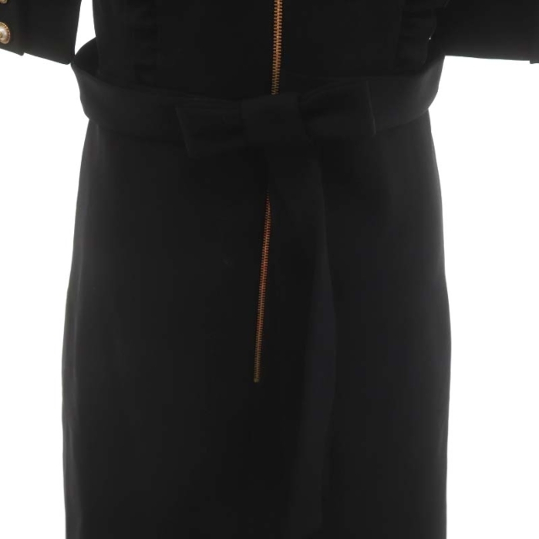 Gucci(グッチ)のグッチ バックリボン フリルワンピース ひざ丈 半袖 S 黒 445275 レディースのワンピース(ひざ丈ワンピース)の商品写真