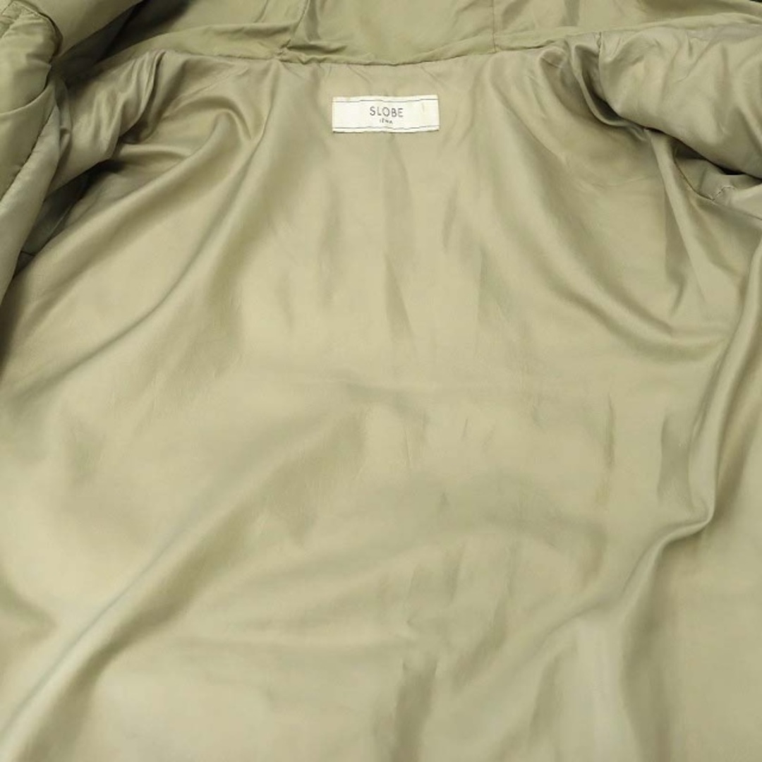 SLOBE IENA(スローブイエナ)のスローブ イエナ ダウンジャケット ジップアップ フード 38 M 緑 レディースのジャケット/アウター(ダウンジャケット)の商品写真