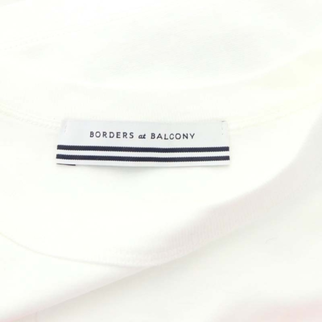 ボーダーズアットバルコニー Tシャツ カットソー 半袖 プリント M 白 ピンク レディースのトップス(Tシャツ(半袖/袖なし))の商品写真
