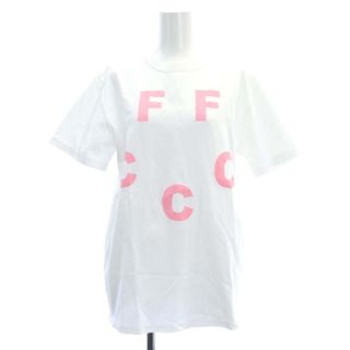 ボーダーズアットバルコニー Tシャツ カットソー 半袖 プリント M 白 ピンク(Tシャツ(半袖/袖なし))