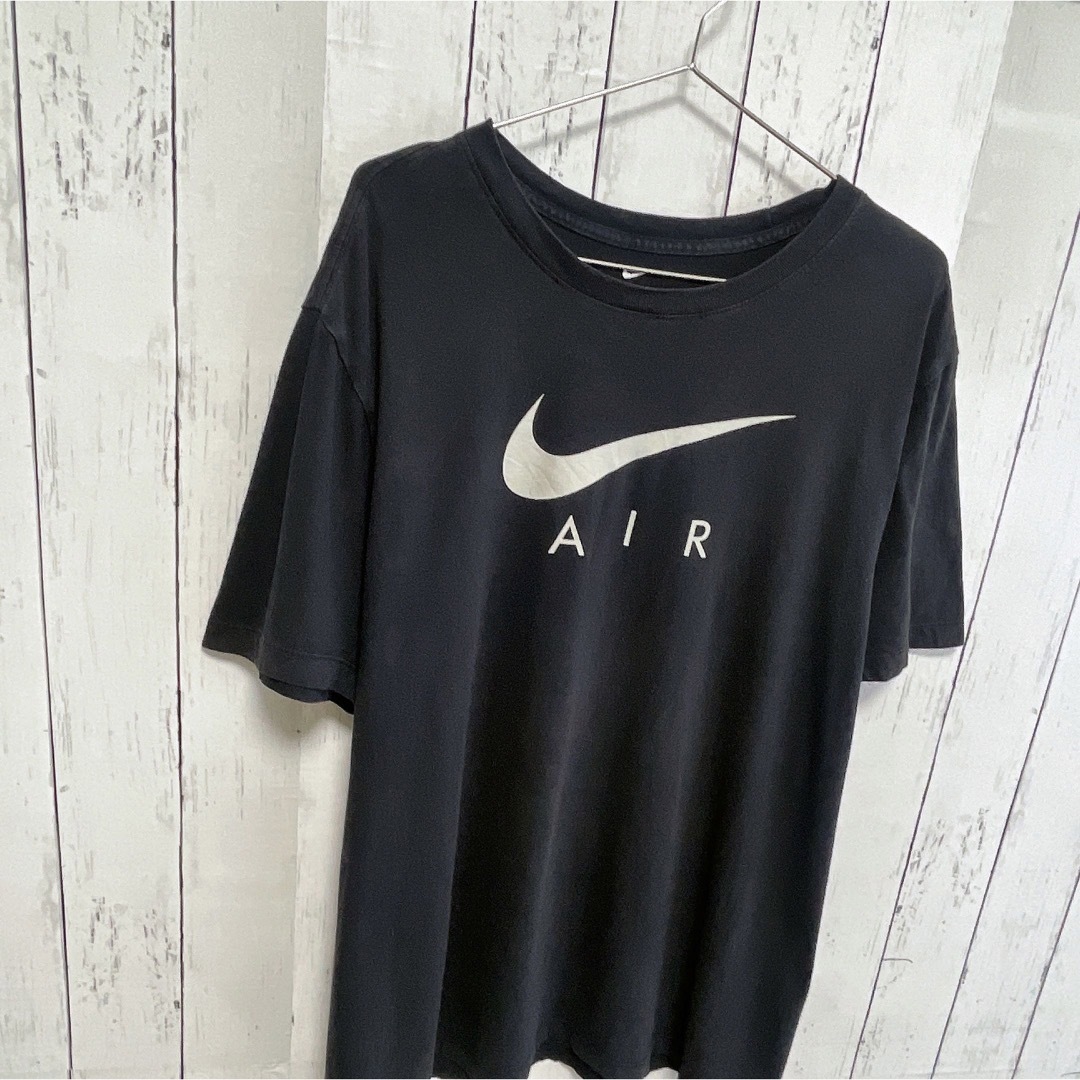 NIKE(ナイキ)のNIKE AIR　Tシャツ　L　ブラック　黒　プリント　ロゴ　半袖　USA古着 メンズのトップス(Tシャツ/カットソー(半袖/袖なし))の商品写真