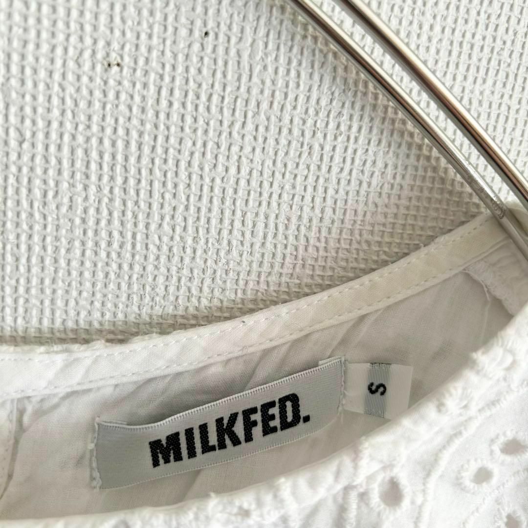 MILKFED.(ミルクフェド)のMILKFED ミルクフェド カットワークレース ブラウス Sサイズ レディースのトップス(シャツ/ブラウス(長袖/七分))の商品写真