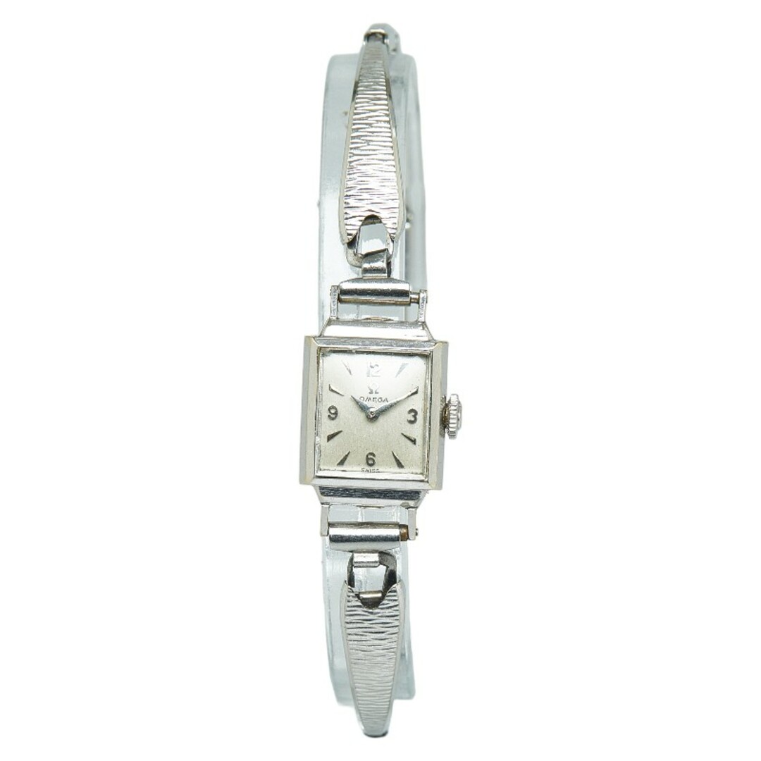OMEGA(オメガ)のオメガ 腕時計 手巻き シルバー文字盤 K14WG ホワイトゴールド レディース OMEGA 【1-0147214】 レディースのファッション小物(腕時計)の商品写真
