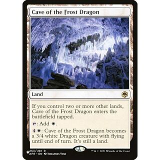 マジックザギャザリング AFR Cave of the Frost Dragon (日本語版 レア) The List ザ・リスト (MTG)(その他)
