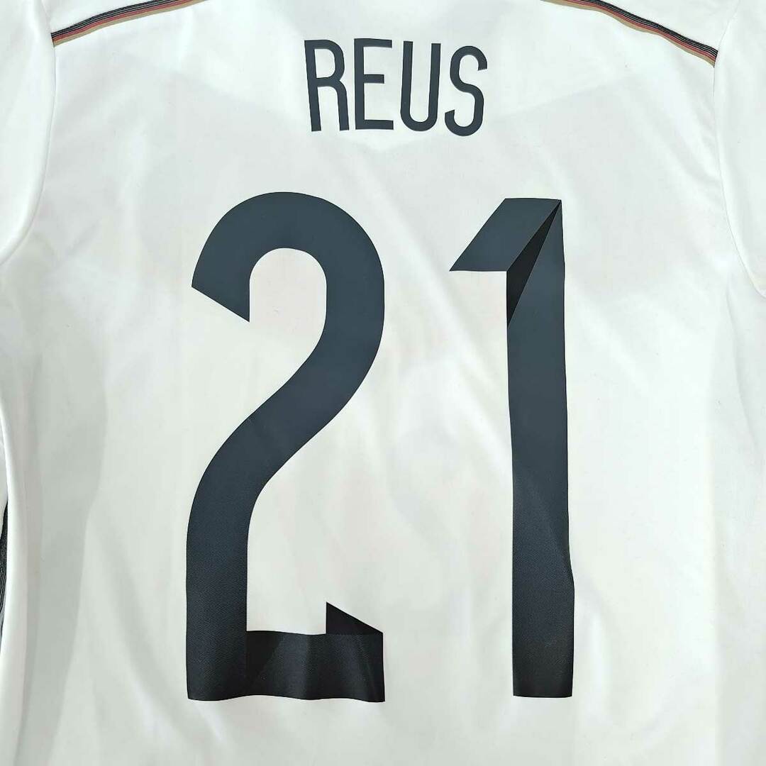 adidas(アディダス)のアディダス サッカー 2014 ブラジル大会 ドイツ代表 ホーム ユニフォーム #21 ロイス REUS S メンズ ADIDAS スポーツ/アウトドアのサッカー/フットサル(ウェア)の商品写真