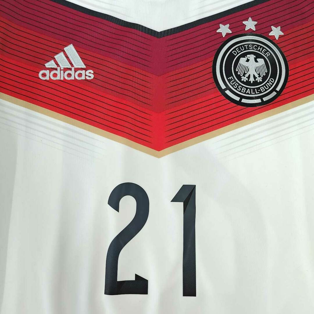 adidas(アディダス)のアディダス サッカー 2014 ブラジル大会 ドイツ代表 ホーム ユニフォーム #21 ロイス REUS S メンズ ADIDAS スポーツ/アウトドアのサッカー/フットサル(ウェア)の商品写真