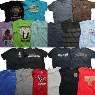 古着卸 まとめ売り カラーmix プリント 半袖Tシャツ 20枚セット (メンズ L ) カレッジ風 ナイキ プロチーム NFL MS9900(その他)