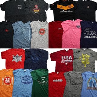 古着卸 まとめ売り カラーmix プリント 半袖Tシャツ 20枚セット (メンズ L ) プロチーム NFL アディダス MS9899(その他)