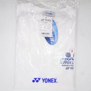 ヨネックス(YONEX)の【未使用】ヨネックス バドミントン日本リーグ2008 半袖 プラシャツ ドライシャツ 吸収速乾 O ホワイト YOB80490 メンズ YONEX(バドミントン)