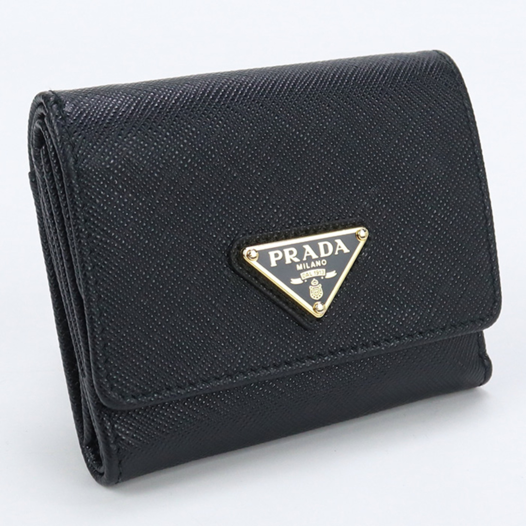 PRADA(プラダ)のプラダ サフィアーノ トライアングル財布 1MH043 QHH F0002 三折財布小銭入付き レディースのファッション小物(財布)の商品写真