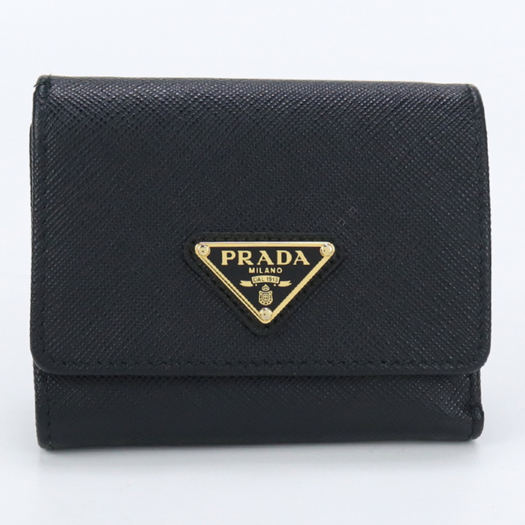 PRADA(プラダ)のプラダ サフィアーノ トライアングル財布 1MH043 QHH F0002 三折財布小銭入付き レディースのファッション小物(財布)の商品写真