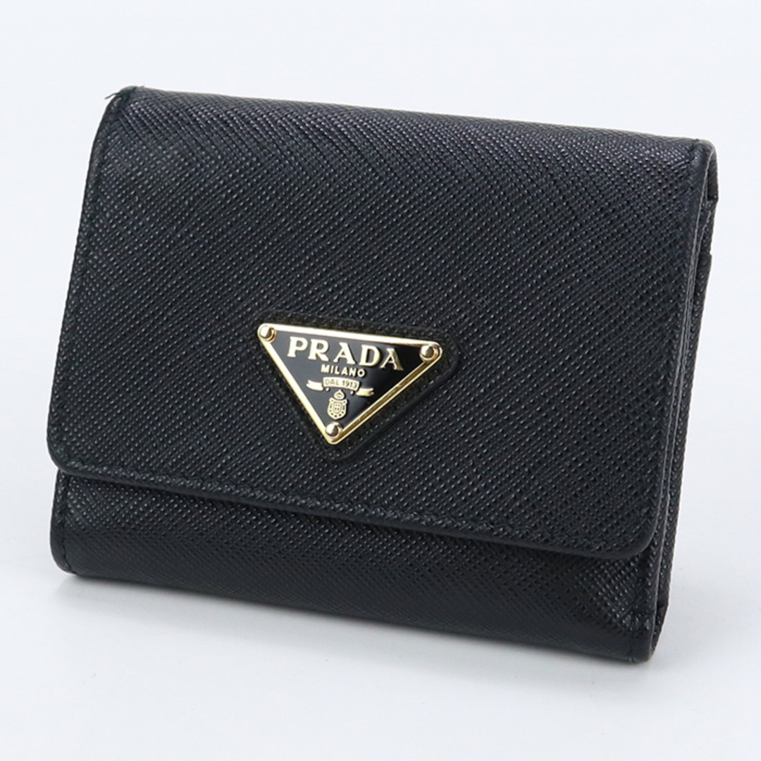 PRADA(プラダ)のプラダ サフィアーノ トライアングル財布 1MH043 QHH F0002 三折財布小銭入付き レディースのファッション小物(財布)の商品写真