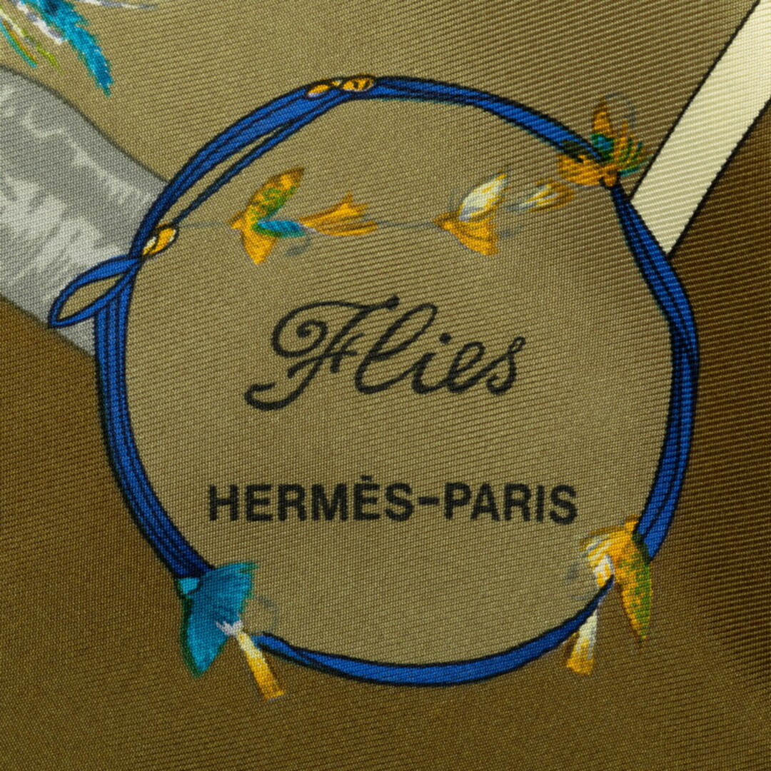 Hermes(エルメス)のエルメス カレ90 Flies フライ スカーフ シルク レディース HERMES 【228-48787】 レディースのファッション小物(バンダナ/スカーフ)の商品写真