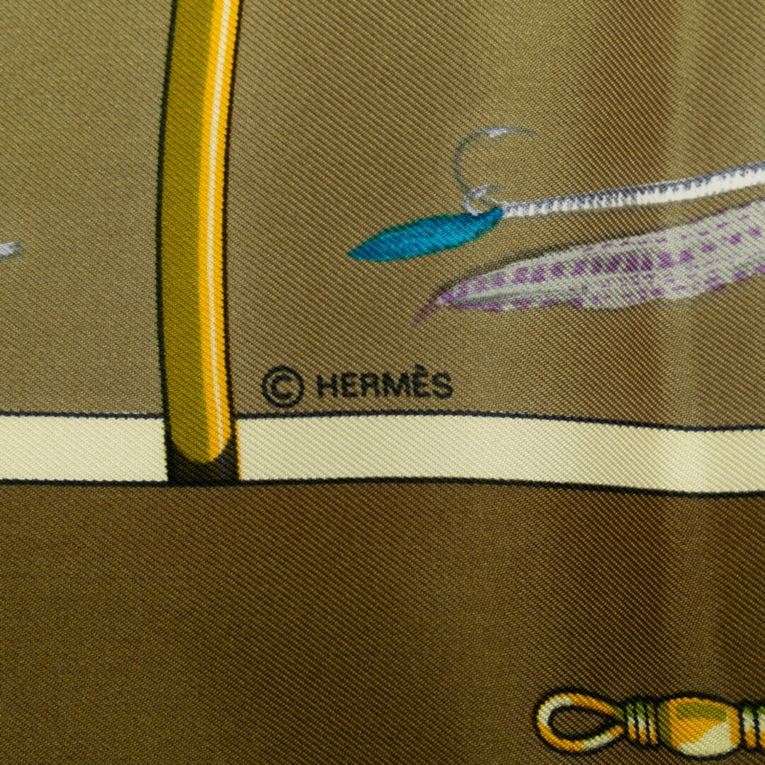 Hermes(エルメス)のエルメス カレ90 Flies フライ スカーフ シルク レディース HERMES 【228-48787】 レディースのファッション小物(バンダナ/スカーフ)の商品写真