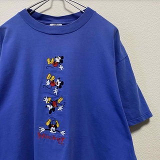 Disney - 一点物　ディズニー 90年代ビンテージ ミッキー　刺繍　ビッグサイズ　Tシャツ