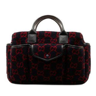 グッチ(Gucci)の美品 グッチ GGウール チルドレンズ ハンドバッグ 628159 ウール レディース GUCCI 【228-48808】(ハンドバッグ)