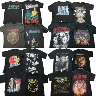 古着卸 まとめ売り 音楽・バンド 半袖Tシャツ 16枚セット (メンズ S ) ウィズカリファ ショーンメンデス ニルヴァーナ MS9701(その他)