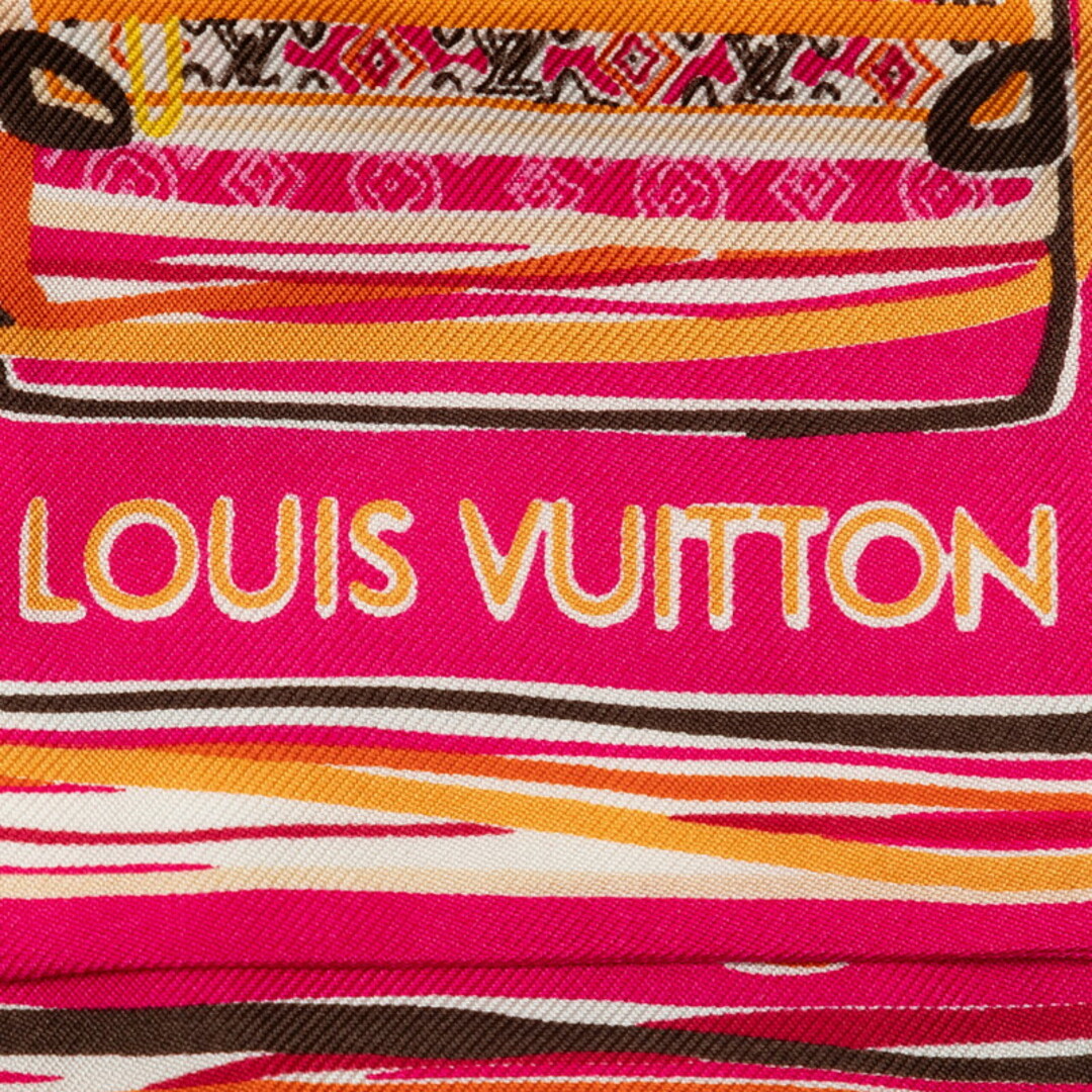 LOUIS VUITTON(ルイヴィトン)の美品 ルイ ヴィトン ツイリー バンドー 総柄 スカーフ 400505 シルク レディース LOUIS VUITTON 【228-48819】 レディースのファッション小物(バンダナ/スカーフ)の商品写真