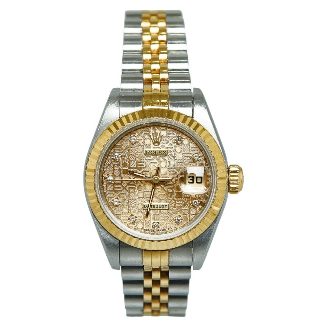 ROLEX(ロレックス)のロレックス デイトジャスト 10Pダイヤ ホリコン 腕時計 79173G 自動巻き ゴールド文字盤 ステンレススチール レディース ROLEX 【222-49949】 レディースのファッション小物(腕時計)の商品写真