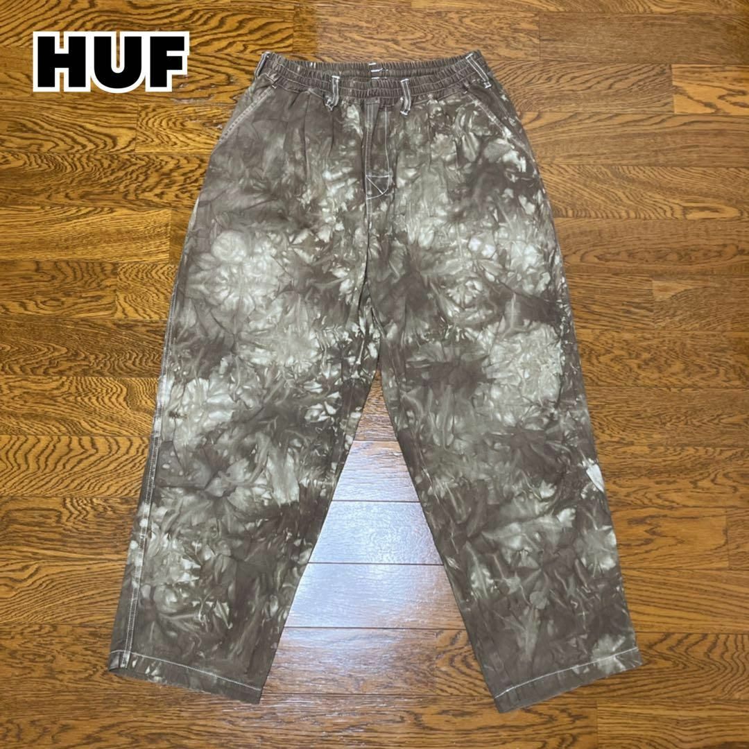 HUF(ハフ)のHUF ハフ イージーパンツ タイダイ ワイド タック入り XL メンズのパンツ(その他)の商品写真