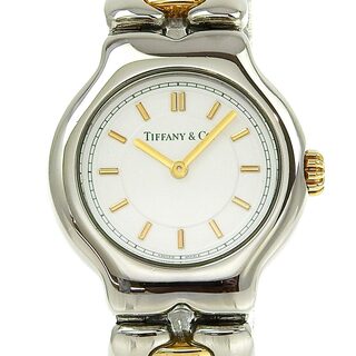 Tiffany & Co. - 【TIFFANY&Co.】ティファニー ティソロ L0112 ステンレススチール クオーツ アナログ表示 レディース 白文字盤 腕時計