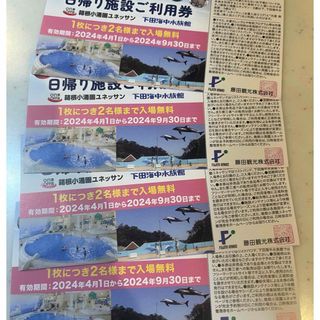 箱根ユネッサン　4枚（8名）　株主優待　箱根小涌園　下田海中水族館　藤田観光(プール)