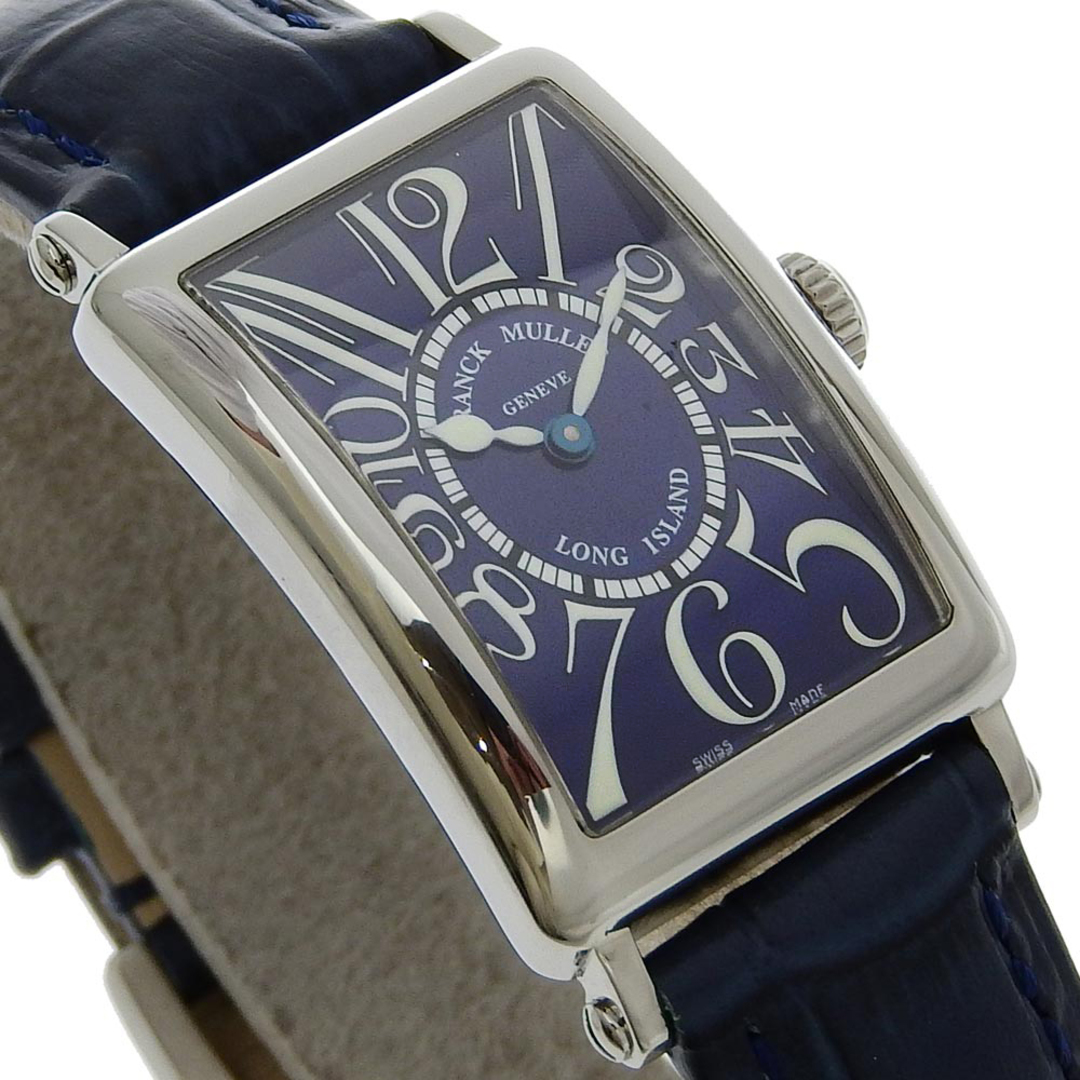 FRANCK MULLER(フランクミュラー)の【FRANCK MULLER】フランクミュラー ロングアイランド 902QZAC ステンレススチール×レザー クオーツ アナログ表示 レディース 青文字盤 腕時計 レディースのファッション小物(腕時計)の商品写真